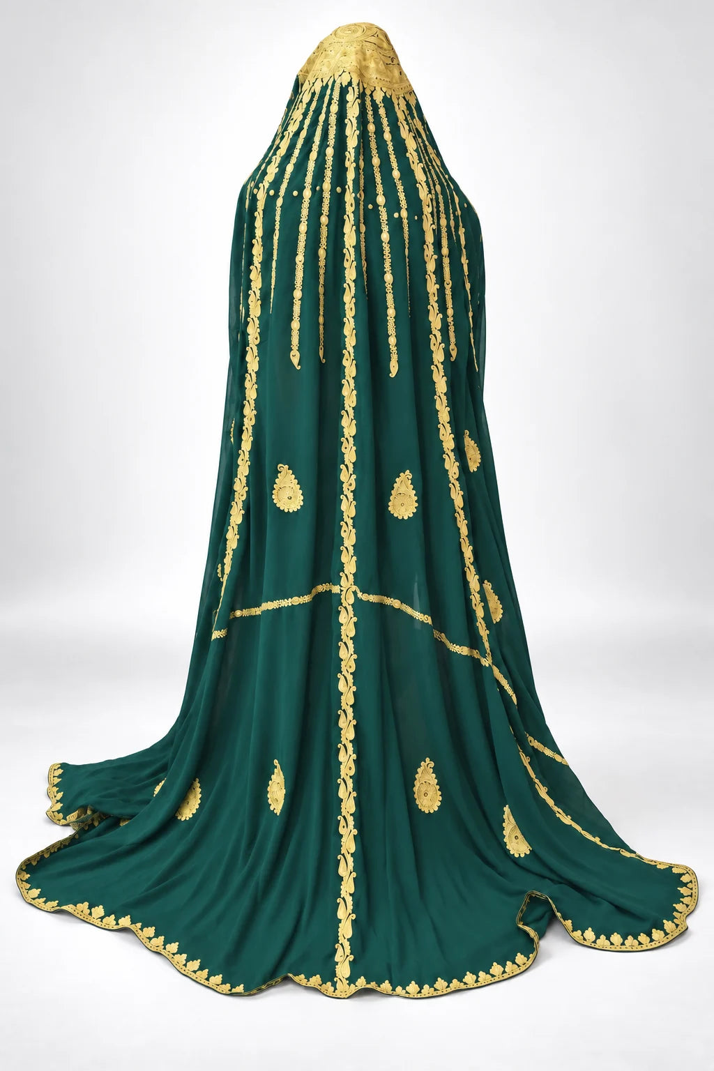 Bridal veil, rear three-quarter view